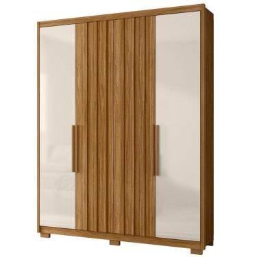 Imagem de Guarda Roupa Casal 4 Portas 176 Cm California Freijo Off White Moval