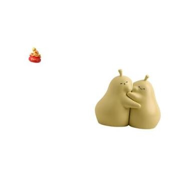 Imagem de Fenteer Estatueta de Cornucópia para Bacia Do Do Festival, Ornamento Artístico com Pera Abraçando, Suporte de Cerâmica para Livros, Presente de Boas-V