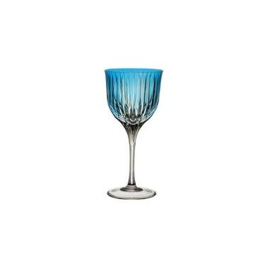 Imagem de Taça para vinho branco em cristal Strauss Overlay 225.103.150 330ml azul claro