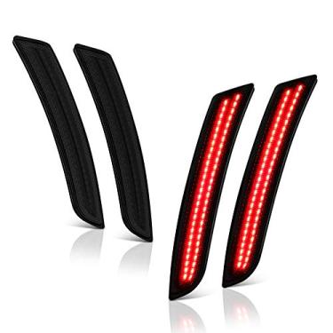 Imagem de VIPMOTOZ [4 peças] Lente fumê totalmente vermelha LED frontal + luz de marcador lateral traseira para Chevy Camaro 2016-2022, lado do motorista e do passageiro