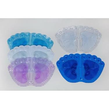 Imagem de Tapete Antiderrapante para Box Banheiro com Ventosas 40x70cm – Tapete de Chuveiro Massageador para Pés Segurança Antiescorregante (CorAleatorias Pé)