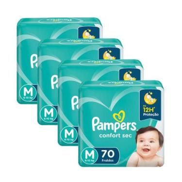 Imagem de Kit Fralda Pampers Confort Sec Super Tamanho M 280 unidades