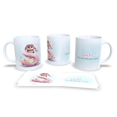 Imagem de Caneca de Cerâmica com Design de Coruja e Livros, 325ml, Decorativa para Professores, com Mensagem Motivacional em Português (s)