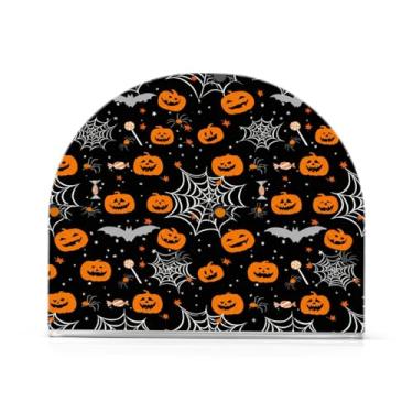 Imagem de Qilmy Porta-guardanapos de acrílico de abóbora, suporte de guardanapo de coquetel de plástico transparente para mesas de restaurante de cozinha, 2 peças