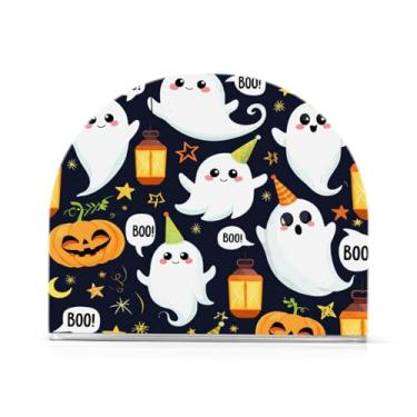 Imagem de Qilmy Porta-guardanapos de acrílico para festa de Halloween, porta-lenços de mesa independente, dispensador de papel de coquetel para cozinha, jantar, restaurante, bar, decoração, 1 pacote