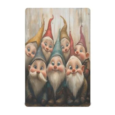 Imagem de Qilmy Lençóis engraçados de Natal para berço de bebê, macio, respirável e elástico, lençol com elástico para meninos e meninas, miniberço, 132 x 71 cm, capa de colchão infantil portátil