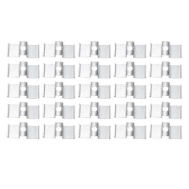 Imagem de Mingzhe 25 Peças de Braçadeiras de Sela de Aço Galvanizado para Grades Com Design de Furo Oval, Sistemas de Drenagem de Pisos Industriais, Mezaninos, Passarelas, Degraus de