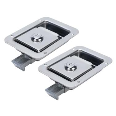 Imagem de Acouto 2 Peças de Maçaneta de Porta de Reboque de Aço Inoxidável Com Chaves, Caixa de Ferramentas para RV, Caminhão e Motorhome - Instalação Durável, Segura e Fácil Com Ajuste Personalizado Em