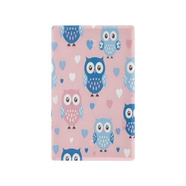 Imagem de Wassud Placa de cobertura de interruptor de luz, capas de tomada decorativas, placa de parede para tomadas elétricas, corujas e corações, em branco, 11 x 7 cm