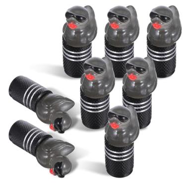 Imagem de Tampas de haste de válvula de pneu para carro SUV Truck, pacote com 8 óculos de sol engraçados pato tampas de válvula de pneu de carro resistentes à corrosão, tampas de válvula de pneu de carro de