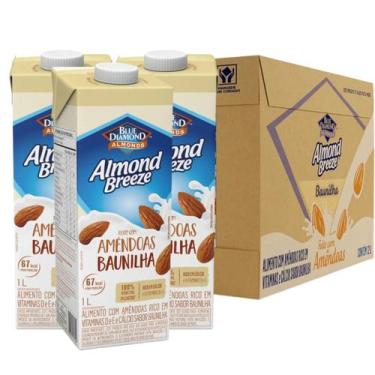 Imagem de Kit 15 Bebida Vegetal de Amendoas Almond Breeze Baunilha 1L
