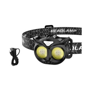 Imagem de Lanterna De Cabeça LED COB Owl Portátil Com Rotação Magnética Para Cor