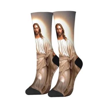 Imagem de Meias De Compressão Masculinas Hip Hop Retrô Com Tema Nascimento De Cr