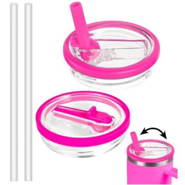 Imagem de Bagtopia Tampa de copo de substituição de 1,134 g compatível com Stanley Quencher, tampas de canudo à prova de vazamento, capa superior à prova de derramamento compatível com acessórios Stanley Cup