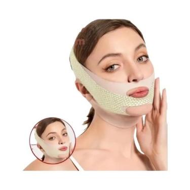 Imagem de Faixa Modeladora Facial V-Shaper Para Redução De Queixo Duplo, Massage