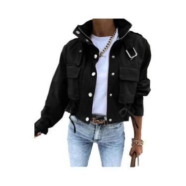 Imagem de Jaqueta Feminina Slim Fit De Manga Longa, Estilo Streetwear, Outono In