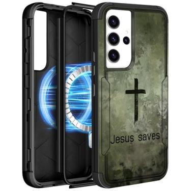 Imagem de LISEVO Capa resistente para Samsung Galaxy S25/S24 - Compatível com MagSafe à prova de choque protetora resistente magnética masculina de grau militar à prova de choque durável capa de telefone Funda