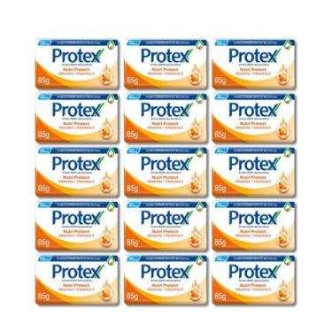 Imagem de Kit 15 Sabonetes Protex Nutri Protect Glicerina Vitamina E 85g