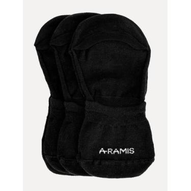 Imagem de Meia Aramis Masculina Invisível Preta Kit 3 Pares, UN