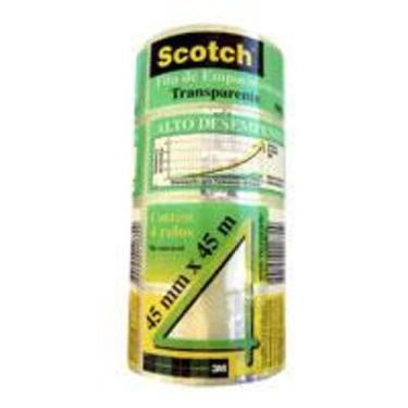 Imagem de Fita Para Empacotamento Scotch 5802 Transp. 45Mmx45M. Pct.C/04 3M
