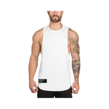 Imagem de Camiseta Sem Mangas Respirável Para Academia Masculina Em Algodão, Ide