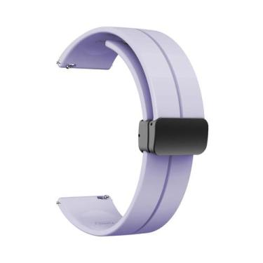 Imagem de Faixa de relógio de silicone com fecho tipo D magnético de 20 mm 22 mm