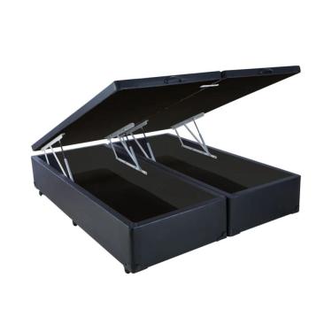 Imagem de Cama Box Casal King Size Baú 193cm X 203cm Bipartida