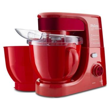 Imagem de Batedeira Planetária Philco PHP500V Vermelha Turbo 500W, 110V