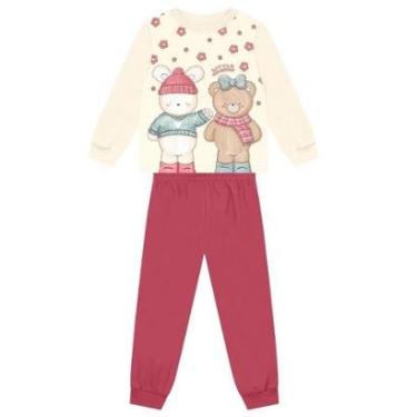 Imagem de Conjunto infantil menina de ursinhos com glitter Brandili-Feminino