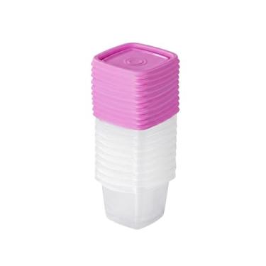 Imagem de Sanremo - Kit com 10 Potes Plásticos Quadrados de 200mL, Linha Fácil