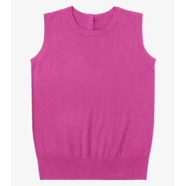 Imagem de Blusa Feminina Regata Tricot Select Rosa, G, Rosa