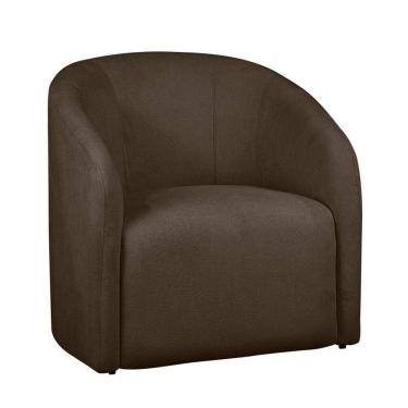 Imagem de Poltrona Decorativa Loren Orgânica Veludo Marrom Confortável para Sala de Estar Loja Sheep