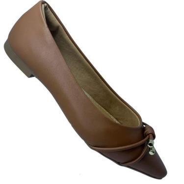 Imagem de Sapatilha Via Uno Bico Fino Elegante Conforto Chique - 42006, 38