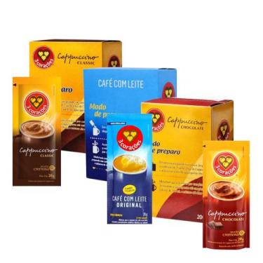 Imagem de Kit Especial C/30 Saches Cappuccino 3 Corações Sabor E Cremosidade
