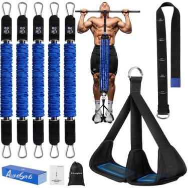 Imagem de Faixas de Exercício ALongSong Assistência para Barra Fixa 5x36kg Pesad