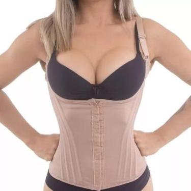 Imagem de Cinta 16 Barbatanas Corset Reduz E Modela - Abafarto, Chocolate, Femin