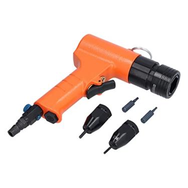 Imagem de Rebitador automático, rebite pneumático portátil de alta velocidade com cabeça de autobloqueio para placa de metal para tubo