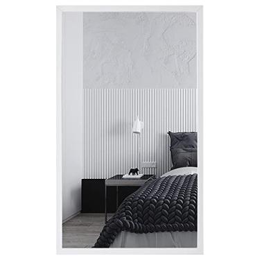 Imagem de Espelho Moldura Decorativa Grande Madeira Rustica Quarto (Branco)