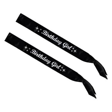 Imagem de Beistle 2 faixas de tecido de cetim com glitter para decoração de festa Sweet 16 e 21, 83,8 x 10,1 cm, preto/prata