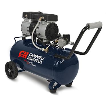 Imagem de CAMPBELL HAUSFELD Compressor de ar de 8 galões, compressor de ar portátil silencioso de 65 dB, 120 V, 125 Max PSI bomba livre de óleo e manutenção - ideal para uso doméstico e profissional