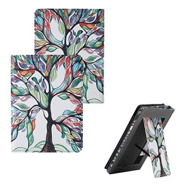 Imagem de Capa com suporte para Kindle Paperwhite 10ª geração 2018/Kindle Paperwhite 5ª 6ª 7ª antes de 2018 - Capa protetora inteligente com alça de mão, compartimento para cartão, hibernar/despertar automático