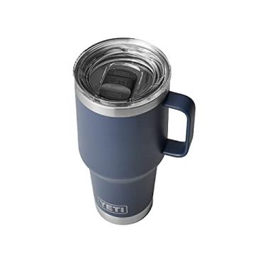 Imagem de YETI Caneca de viagem Rambler de 850 g, aço inoxidável, isolada a vácuo com tampa Stronghold, azul marinho