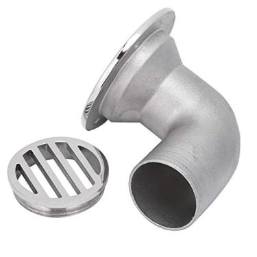Imagem de Dreno de piso de curvatura de barco, polimento de superfície espelhada resistente à corrosão barco curva ralo de piso 316 aço inoxidável dispositivo de drenagem de água marinho acessório de hardware suprimentos de remo