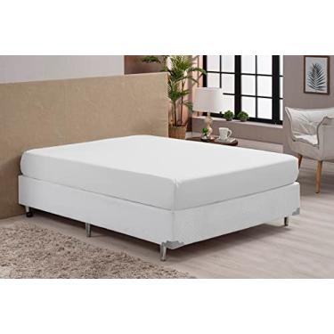 Imagem de Lençol Avulso Cama Queen Com Elástico Percal 100% Algodão (BRANCO)