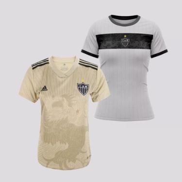Imagem de Kit Camisa Adidas Atlético Mineiro Iii 2022 Feminina + Camisa Atlético