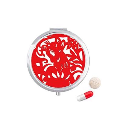 Imagem de Caixa de pílula de animais de rato, corte de papel, caixa de armazenamento de medicamentos