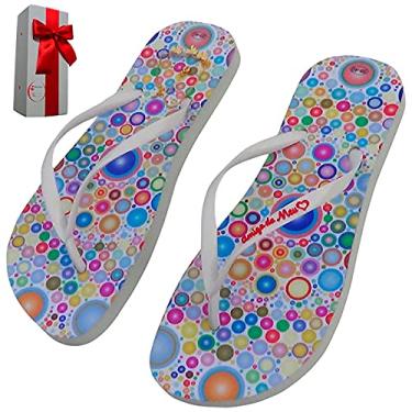 Imagem de KIT PRESENTE! CHINELO FEMININO COMAMOR. Novidade! Únicos com dedicatoria para presente ! + TORNOZELEIRA + EMBALAGEM PRESENTE!