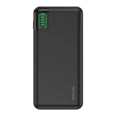 Imagem de Geonav Power Bank, Carregador Portátil Universal 20.000mAh, 2 saídas USB QC 3.0 para carregamento rápido + 1 saída USB-C (PD) até 18W, até 7 recargas, PB20KBK, Preto