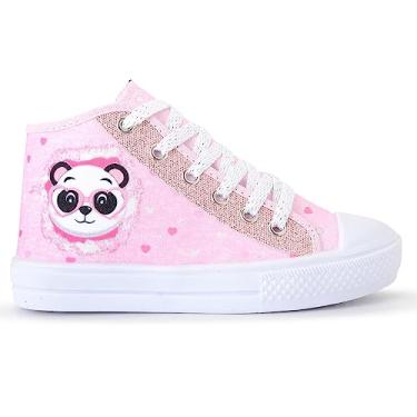 Imagem de Tênis Infantil Panda Feminino Botinha Glitter Menina Personagem COR:ROSA;TAMANHO:31/32
