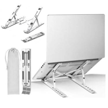 Imagem de Suporte Note Apoio Notebook Laptop Computador TABLET Mesa Universal ARTICULADO ERGONOMICO todo em metal